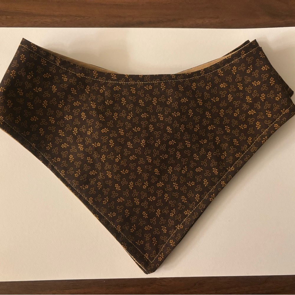 Size Small Brown Floral Bandana